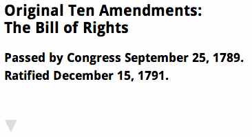 Bill of Rights - screen shot